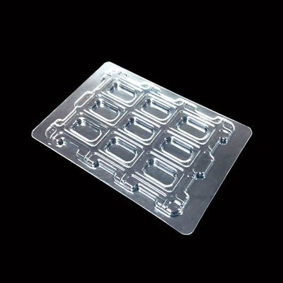 Plateau de bulle en PET transparent empilé et personnalisé pour l'emballage de composants électroniques