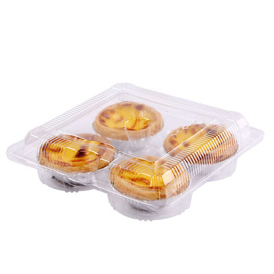 SH-0058 Emballages en PET transparents jetables de qualité alimentaire pour gâteaux à la pâte d'œuf à emporter