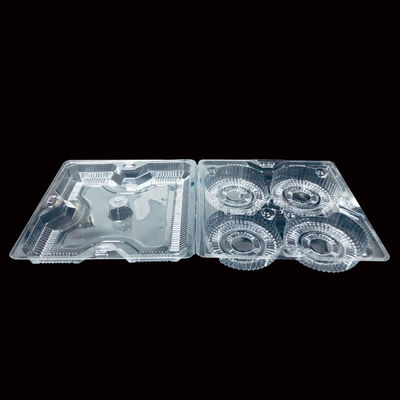 SH-0058 Emballages en PET transparents jetables de qualité alimentaire pour gâteaux à la pâte d'œuf à emporter