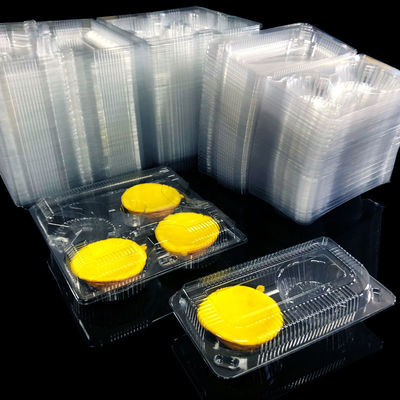 SH-0058 Emballages en PET transparents jetables de qualité alimentaire pour gâteaux à la pâte d'œuf à emporter
