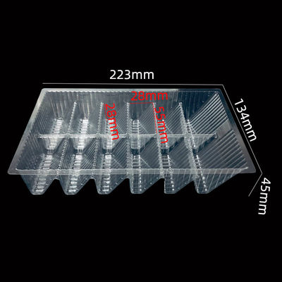 Caractéristique des matériaux recyclables plateau de PET transparent personnalisé pour les confiseries