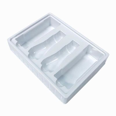 Kit de soins de la peau plateau d'insertion en plastique d'emballage blanc PS plateau moulé en ampoules pour les cosmétiques