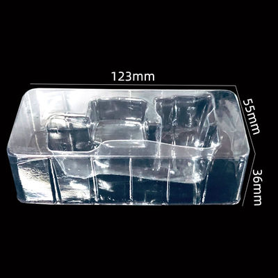 Plateau d'insertion de cloche en PET transparent personnalisé pour les outils de maquillage de pot de poudre d'ongle Chrome Made