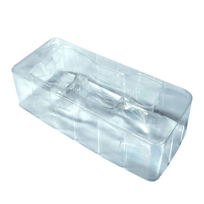 Plateau d'insertion de cloche en PET transparent personnalisé pour les outils de maquillage de pot de poudre d'ongle Chrome Made