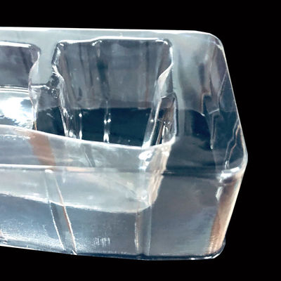 Plateau d'insertion de cloche en PET transparent personnalisé pour les outils de maquillage de pot de poudre d'ongle Chrome Made