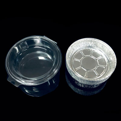 Commande personnalisée Acceptée PET transparent bocal en plastique à charnière rond Bouchette en forme de coquille