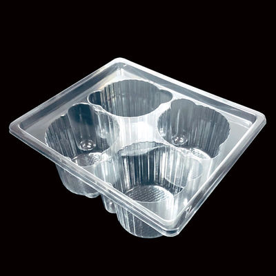 Produits alimentaires de qualité 4 Boîtes en plastique pour gâteaux jetables Muffins Type plastique PET
