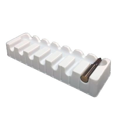 Emballage en plastique semi-fermé Plateau d' insertion en PET blanc pour ampoules