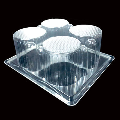 Produits alimentaires de qualité 4 Boîtes en plastique pour gâteaux jetables Muffins Type plastique PET
