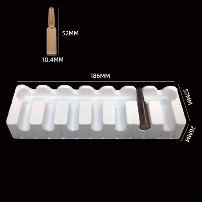 Emballage en plastique semi-fermé Plateau d' insertion en PET blanc pour ampoules