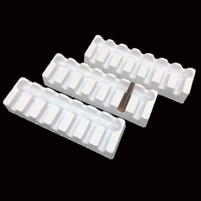 Emballage en plastique semi-fermé Plateau d' insertion en PET blanc pour ampoules
