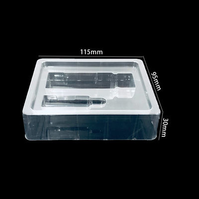 Produit plateau d'insertion d'emballage en PET transparent pour le kit de soins de la peau en plastique