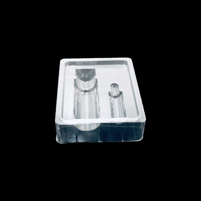 Produit plateau d'insertion d'emballage en PET transparent pour le kit de soins de la peau en plastique