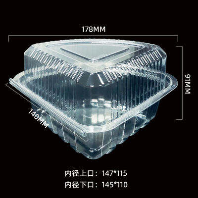 Boîte en plastique à quart de tour pour gâteaux au fromage hamburgers à fromage