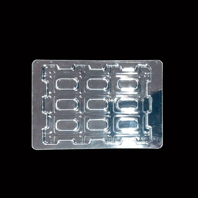 Plateau de bulle en PET transparent empilé et personnalisé pour l'emballage de composants électroniques