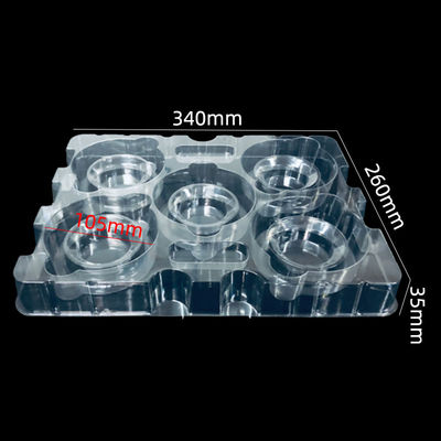 Plateau moulé en PET transparent et empilable sur mesure pour les composants de semi-conducteurs matériels