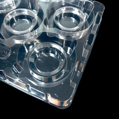 Plateau moulé en PET transparent et empilable sur mesure pour les composants de semi-conducteurs matériels